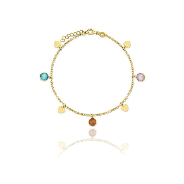 <transcy>Pulsera Summer Love Chapado en Oro</transcy>