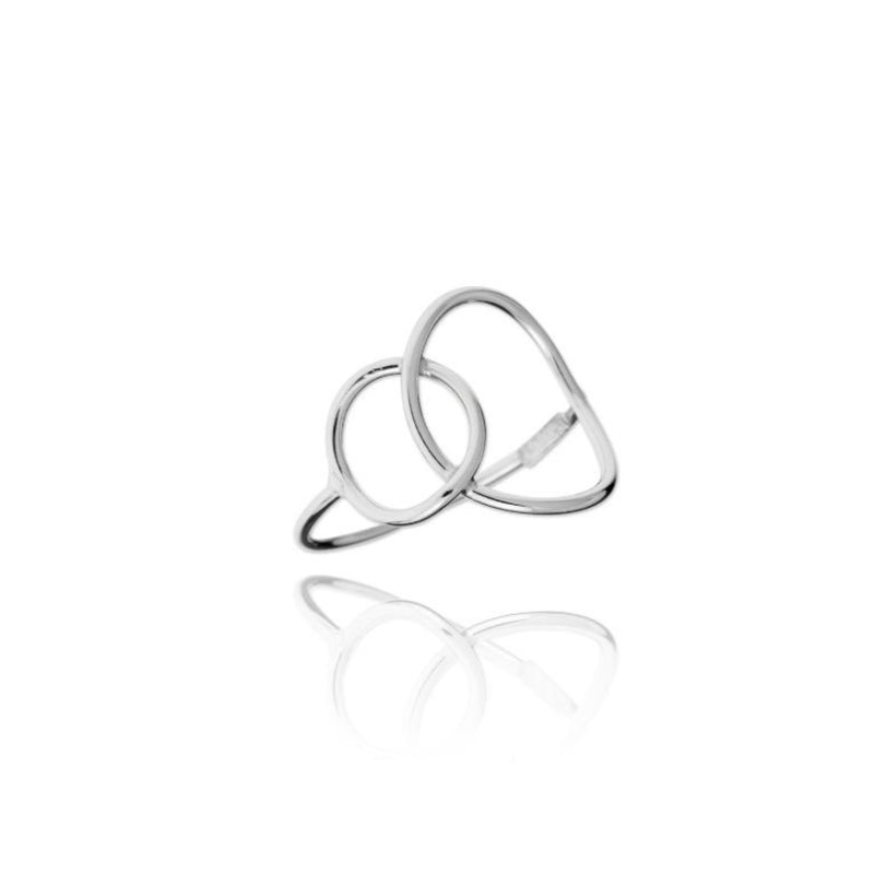 Two Waves Silver Ring