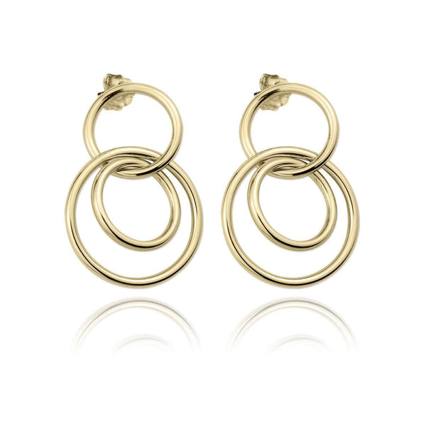 GOLDEN PLATED SILVER EARRING - 151222 - Ibiza Sunsets European Jewellery