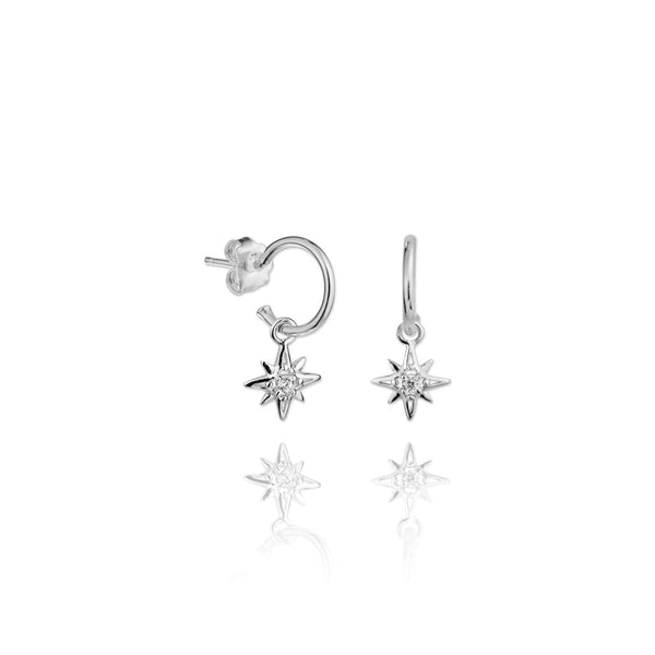 Polar Star Silver Earrings