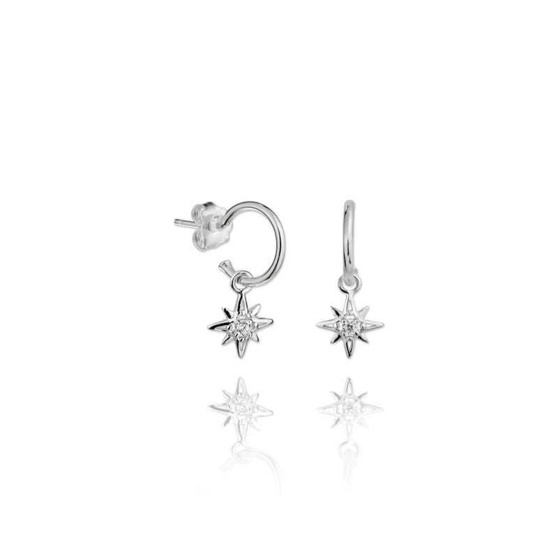 Polar Star Silver Earrings