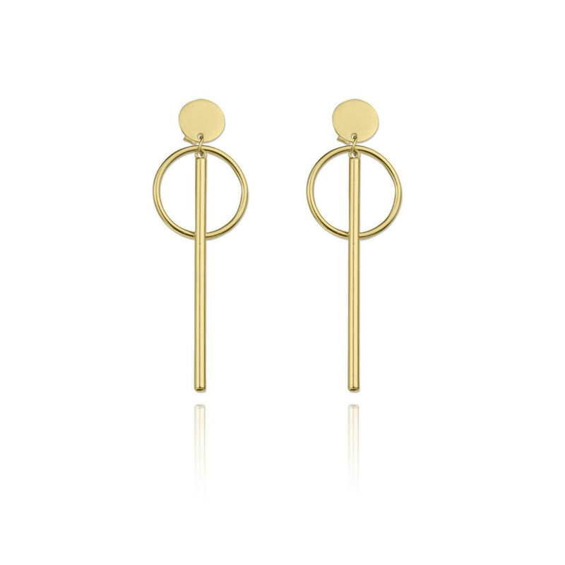 GOLDEN PLATED SILVER EARRINGS - 151430 - Ibiza Sunsets European Jewellery