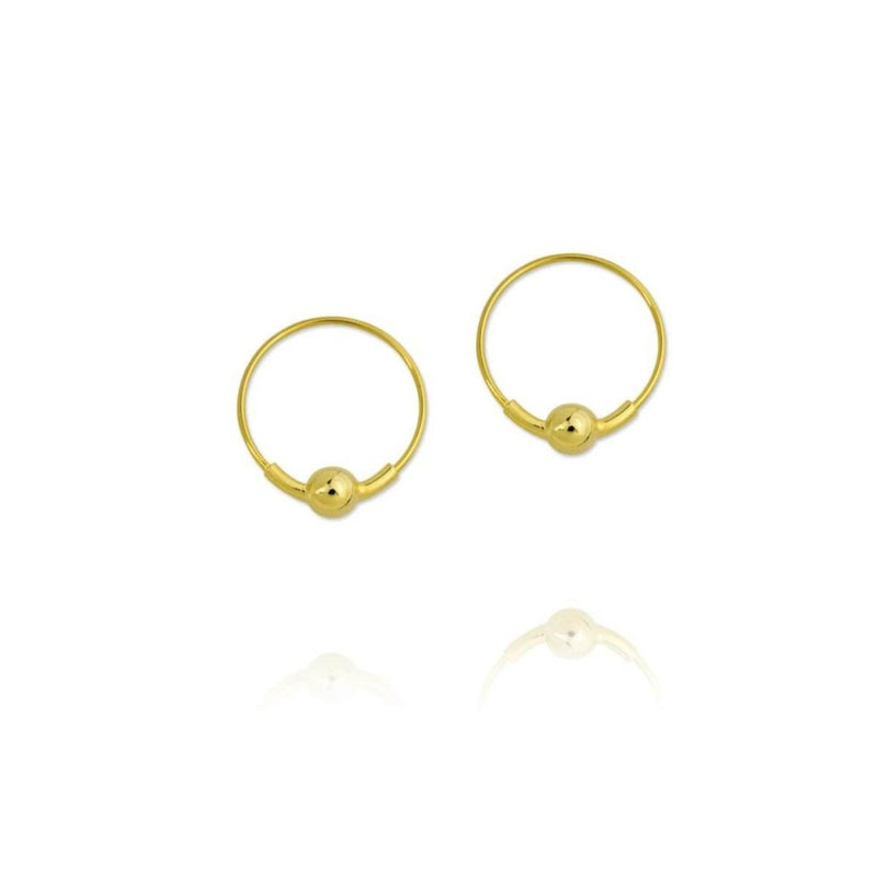 GOLDEN PLATED SILVER EARRINGS - 151448 - Ibiza Sunsets European Jewellery