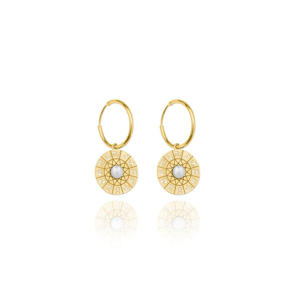 GOLDEN PLATED SILVER EARRINGS - 151494 - Ibiza Sunsets European Jewellery