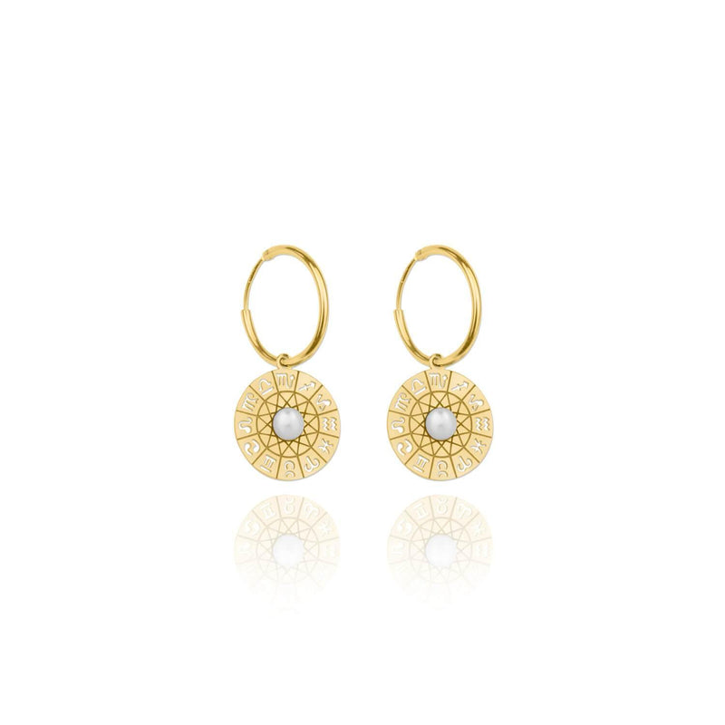 GOLDEN PLATED SILVER EARRINGS - 151494 - Ibiza Sunsets European Jewellery