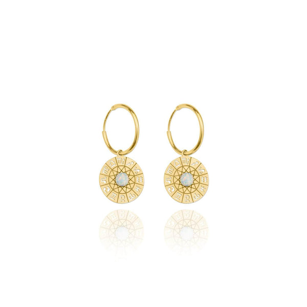 GOLDEN PLATED SILVER EARRINGS - 151495 - Ibiza Sunsets European Jewellery