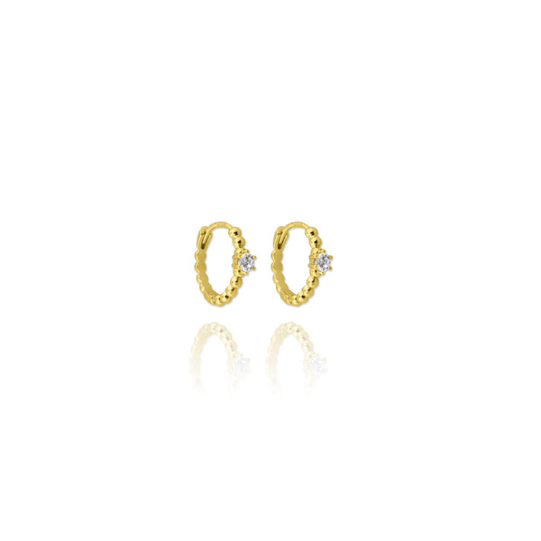 <transcy>Pendientes Brillo Chapados en Oro </transcy>