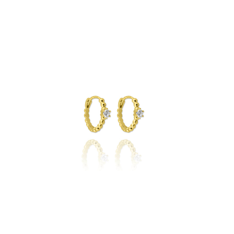 <transcy>Pendientes Brillo Chapados en Oro </transcy>