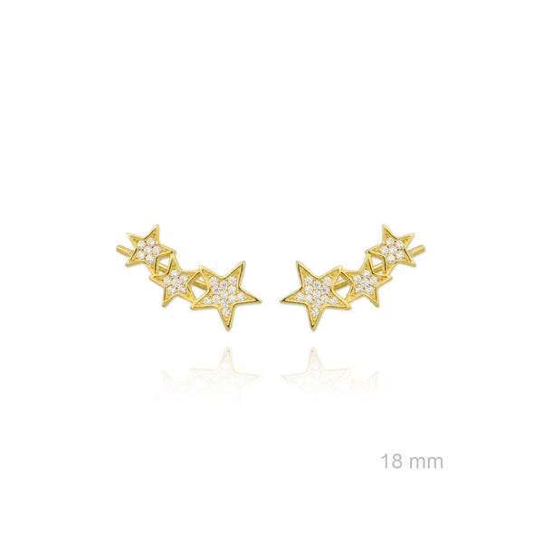 Draco Gold Vermeil Ear Climbers