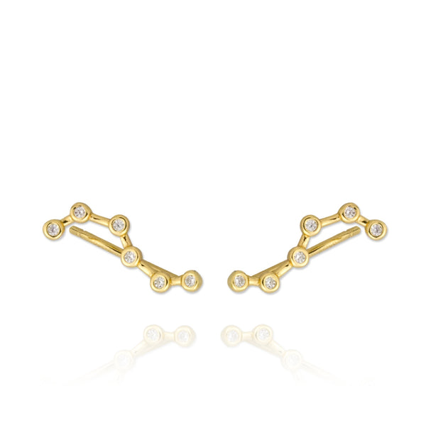 Sirius Gold Vermeil Ear Climbers