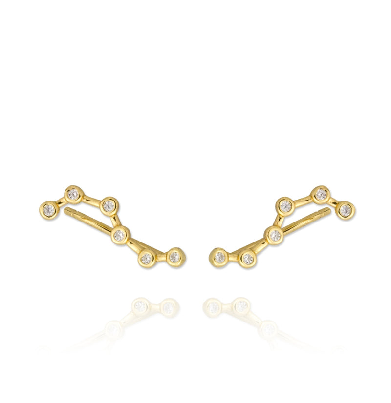 Sirius Gold Vermeil Ear Climbers