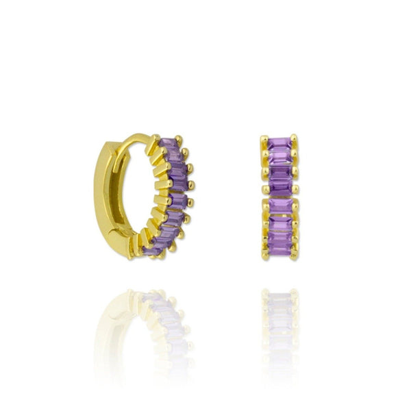 Purple Gold Vermeil Earrings