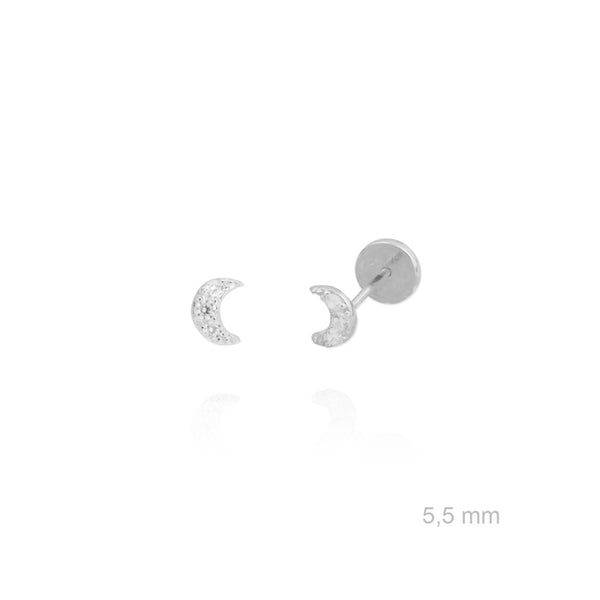 Waning Moon Silver Earrings