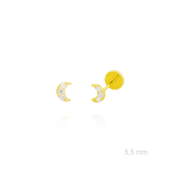 <transcy>Pendientes "Luna Menguante" Chapado en Oro </transcy>