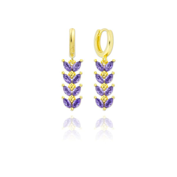 <transcy>Pendientes "Lavanda" Chapado en Oro </transcy>