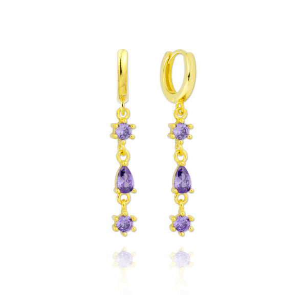 <transcy>Pendientes "Lavandula" Chapado en Oro</transcy>