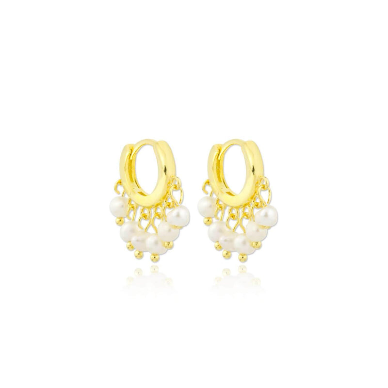 GOLDEN PLATED SILVER EARRINGS - 152251 - Ibiza Sunsets European Jewellery