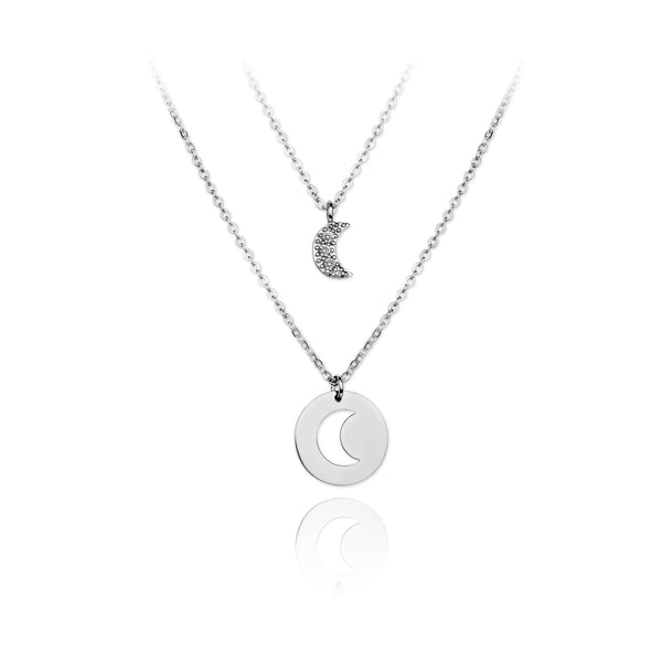 <transcy>Collar "Doble Luna" Plata</transcy>