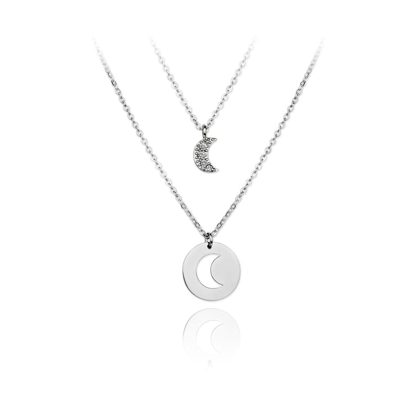 <transcy>Collar "Doble Luna" Plata</transcy>