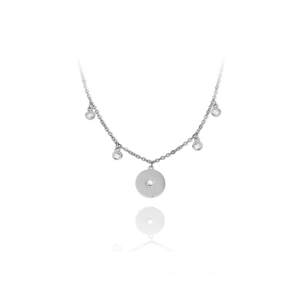 SILVER NECKLACES WITH CUBIC ZIRCONIUM - 174601 - Ibiza Sunsets European Jewellery