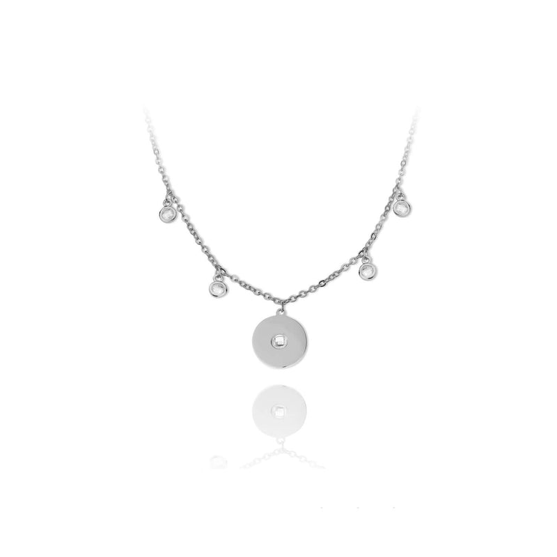 SILVER NECKLACES WITH CUBIC ZIRCONIUM - 174601 - Ibiza Sunsets European Jewellery