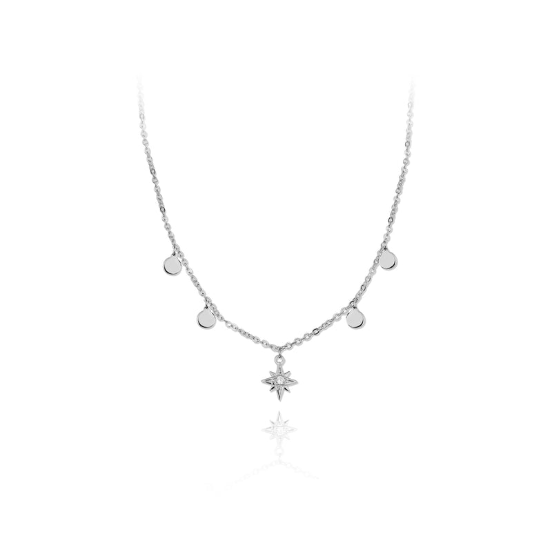 <transcy>Collar "Estrella y Monedas" Plata</transcy>