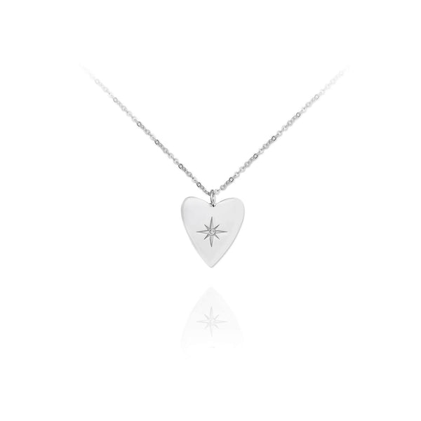 SILVER NECKLACE WITH CUBIC ZIRCONIUM - 174691 - Ibiza Sunsets European Jewellery