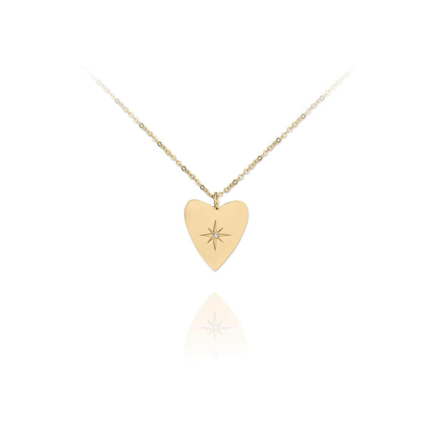 GOLDEN PLATED SILVER NECKLACE WITH CUBIC ZIRCONIUM - 174692 - Ibiza Sunsets European Jewellery