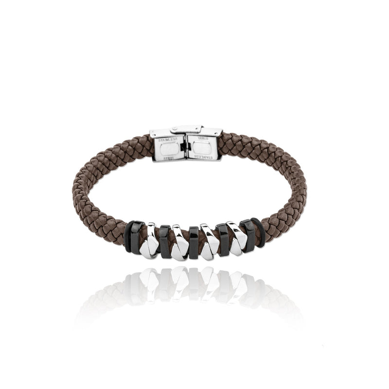 <transcy>Pulsera "Curva" de Acero Inoxidable </transcy>