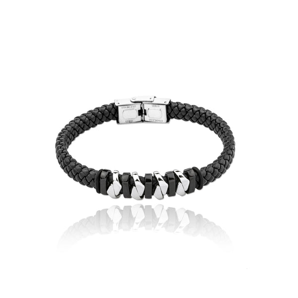 <transcy>Pulsera "Curva" de Acero Inoxidable </transcy>