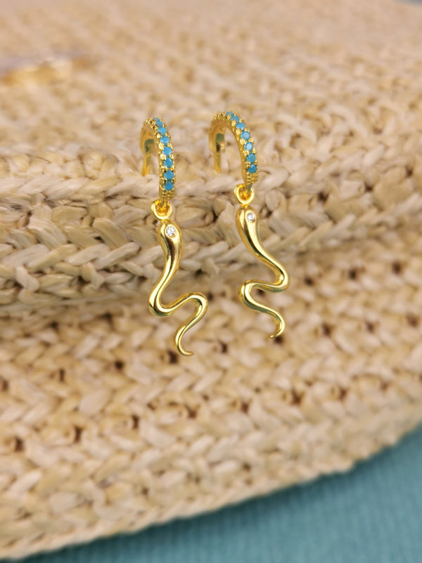 Snake Gold Vermeil Earrings