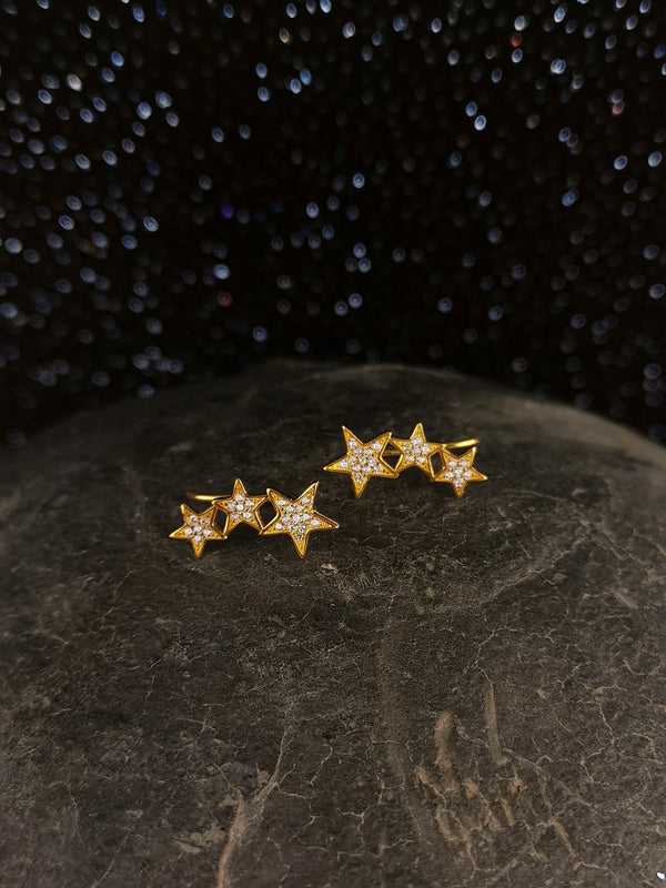 Draco Gold Vermeil Ear Climbers