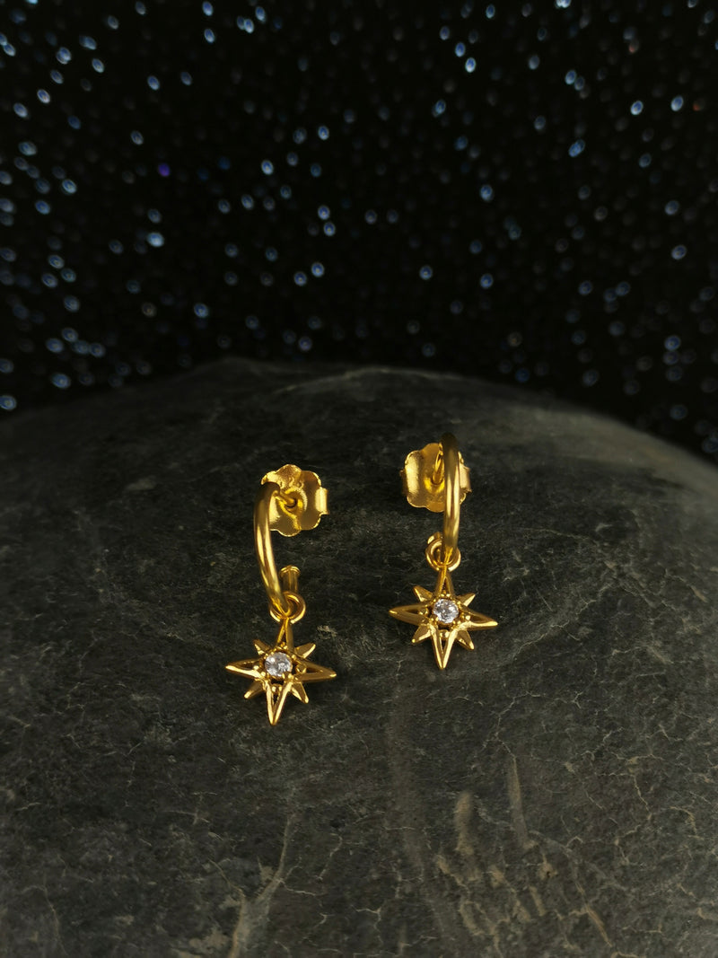 Polar Star Gold Vermeil Earrings