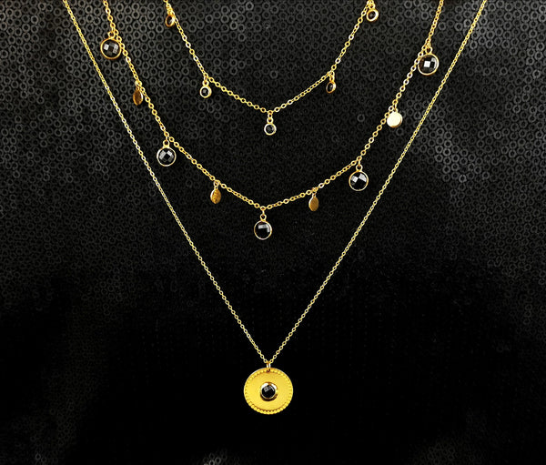 Lunar Eclipse Gold Vermeil Necklace