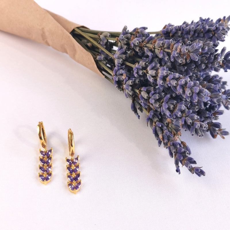 Lavender Gold Vermeil Earring