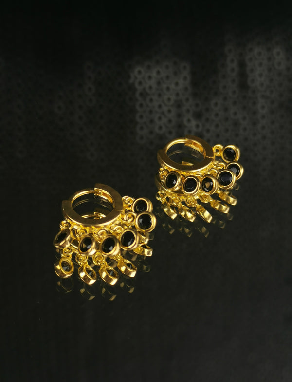 <transcy>Pendientes "Noche" Chapado en Oro</transcy>