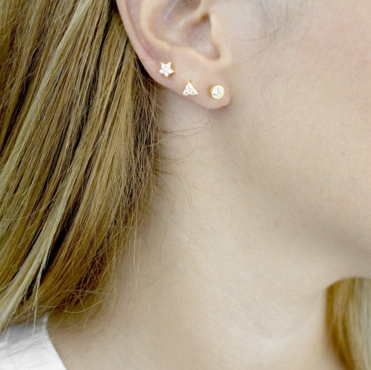 <transcy>Pendientes "Tauro" Chapado en Oro </transcy>